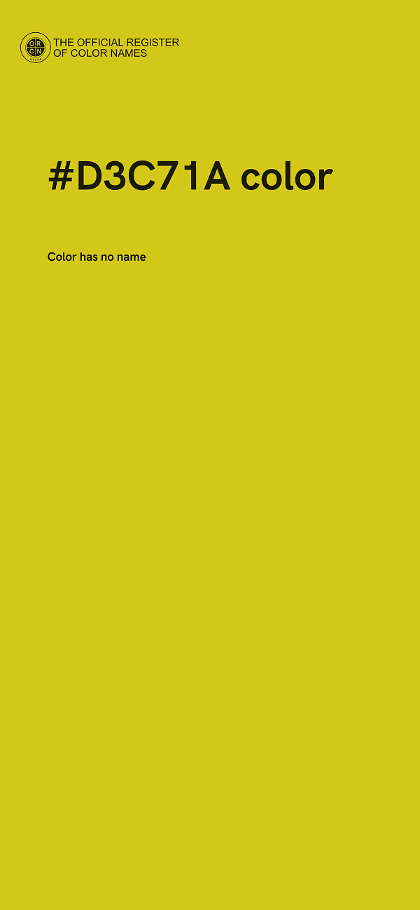 #D3C71A color image
