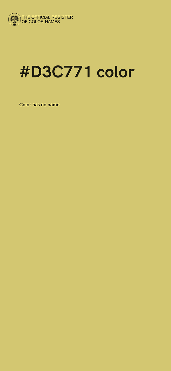 #D3C771 color image