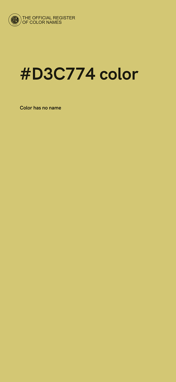 #D3C774 color image