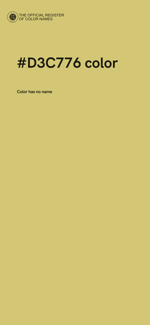 #D3C776 color image
