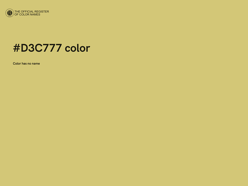 #D3C777 color image