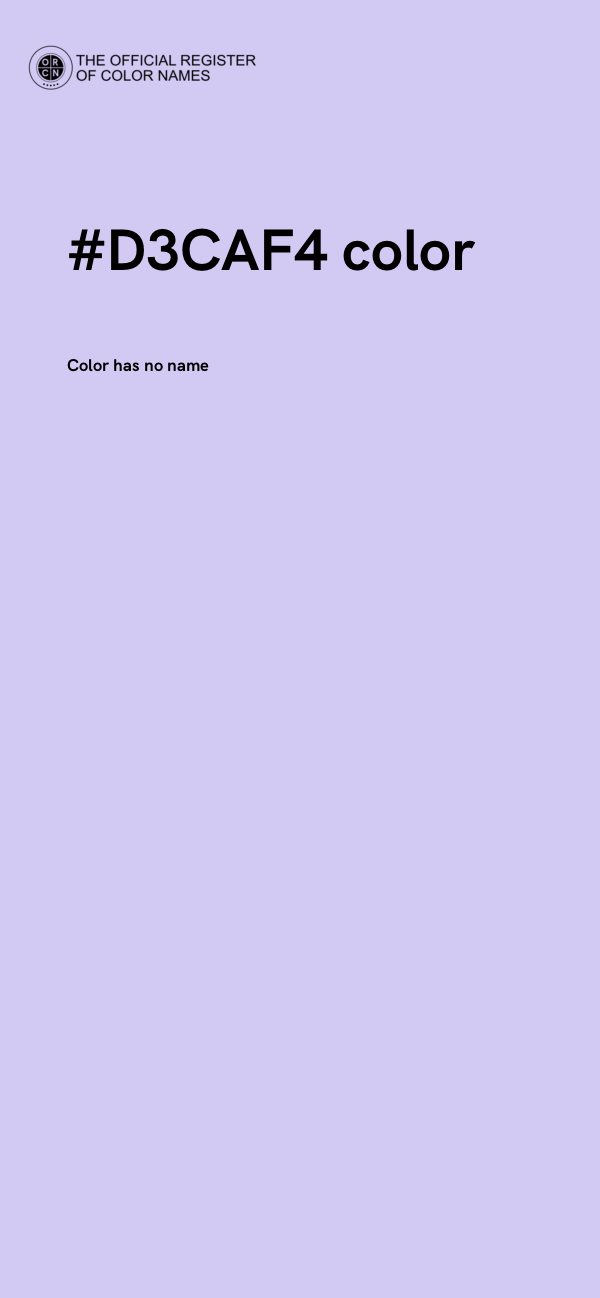 #D3CAF4 color image