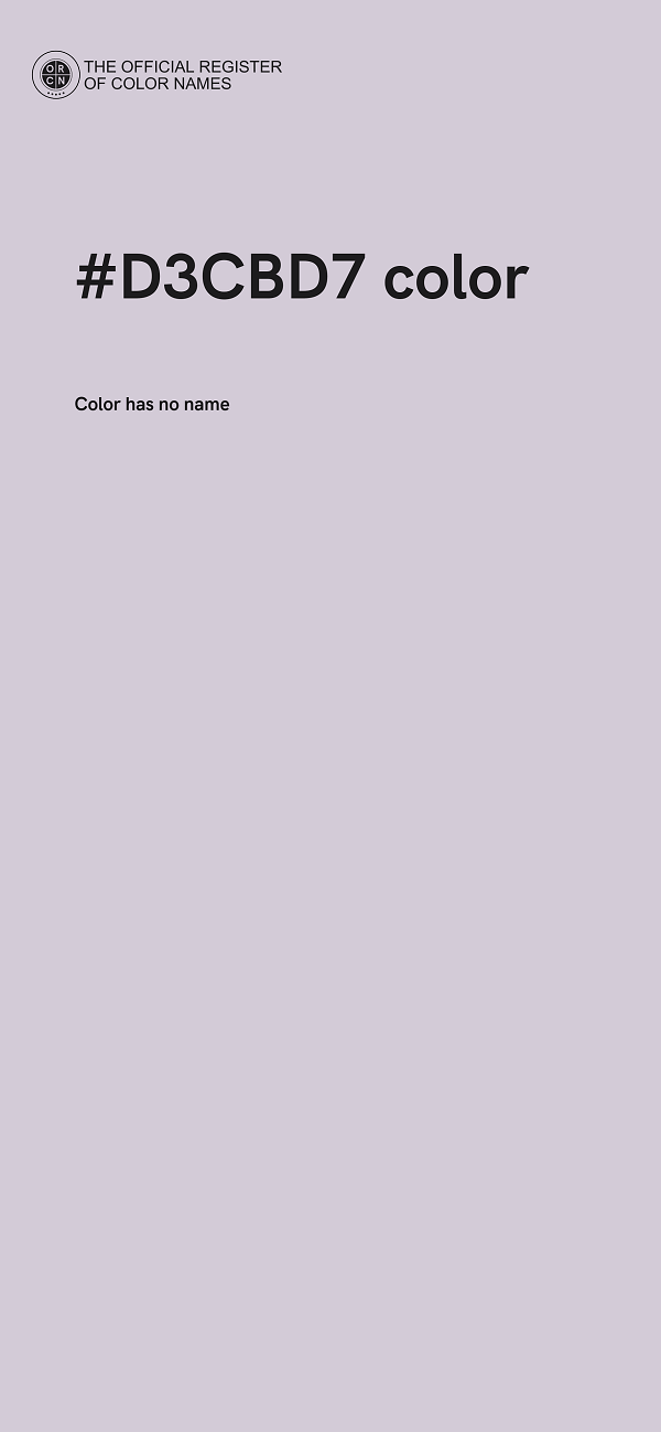 #D3CBD7 color image