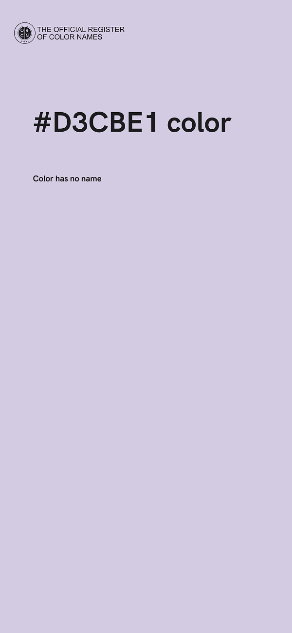 #D3CBE1 color image