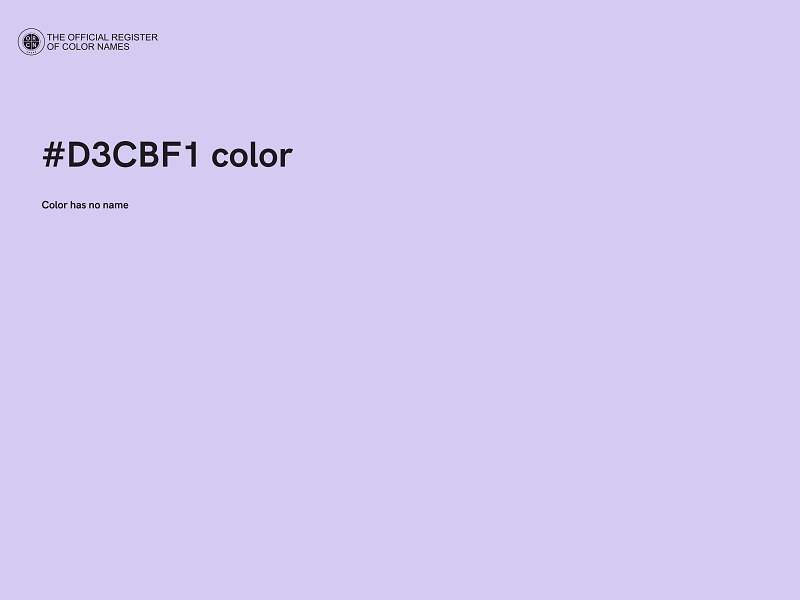 #D3CBF1 color image