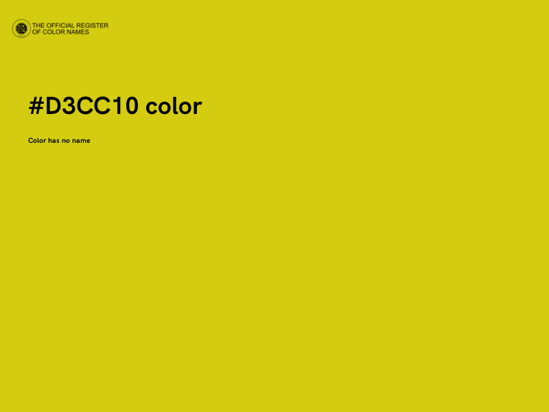 #D3CC10 color image