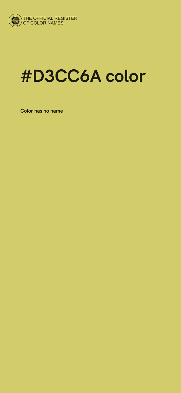 #D3CC6A color image