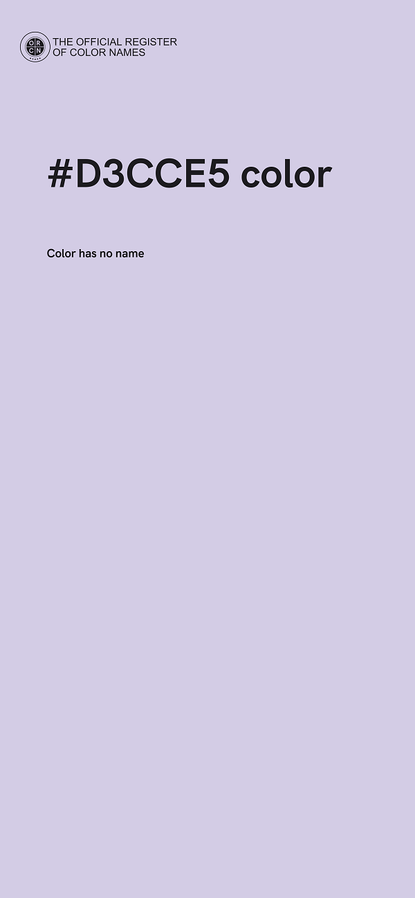 #D3CCE5 color image