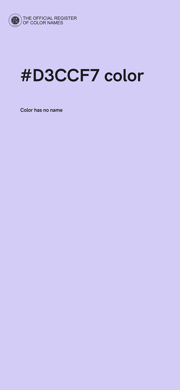 #D3CCF7 color image