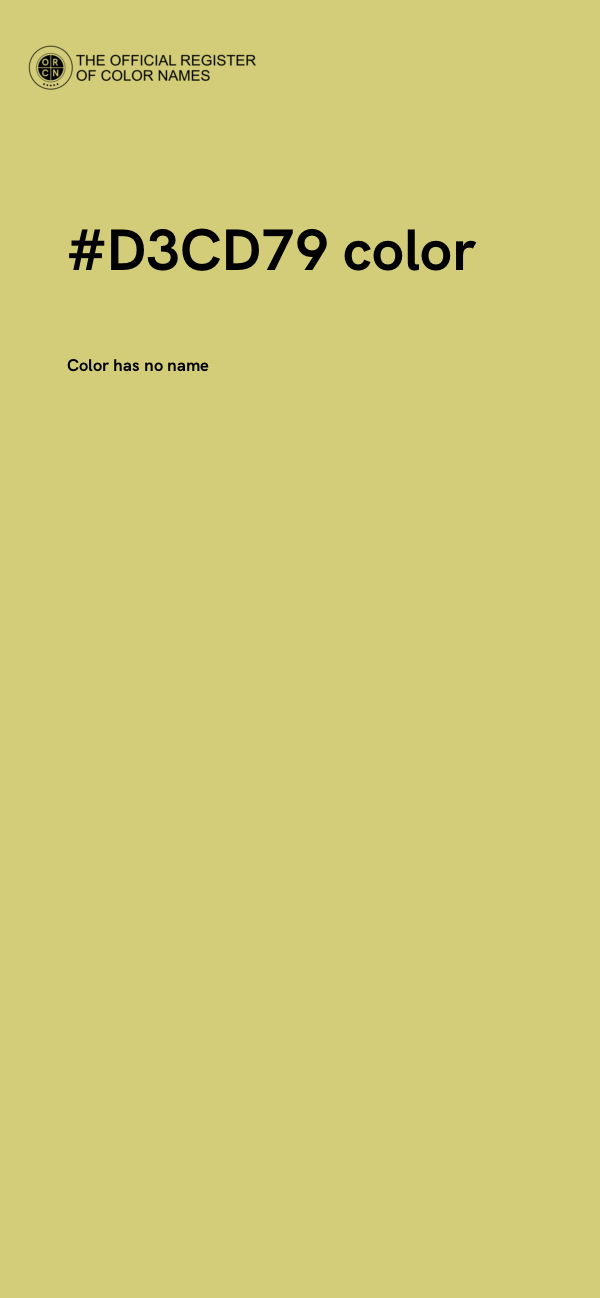 #D3CD79 color image