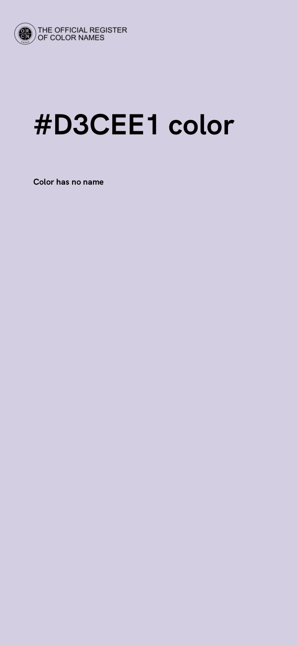 #D3CEE1 color image