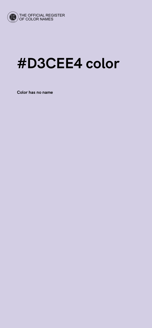 #D3CEE4 color image