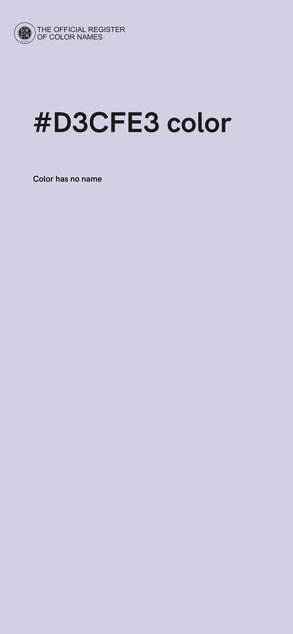 #D3CFE3 color image