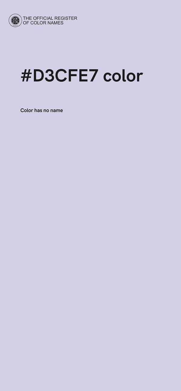#D3CFE7 color image