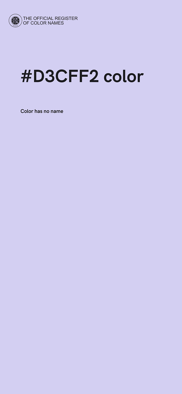 #D3CFF2 color image