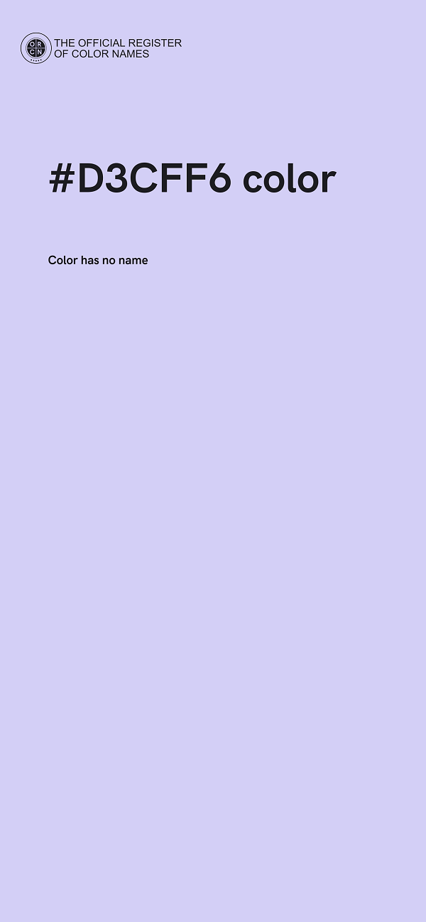 #D3CFF6 color image