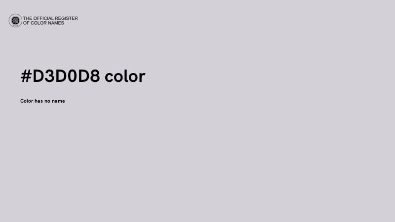 #D3D0D8 color image