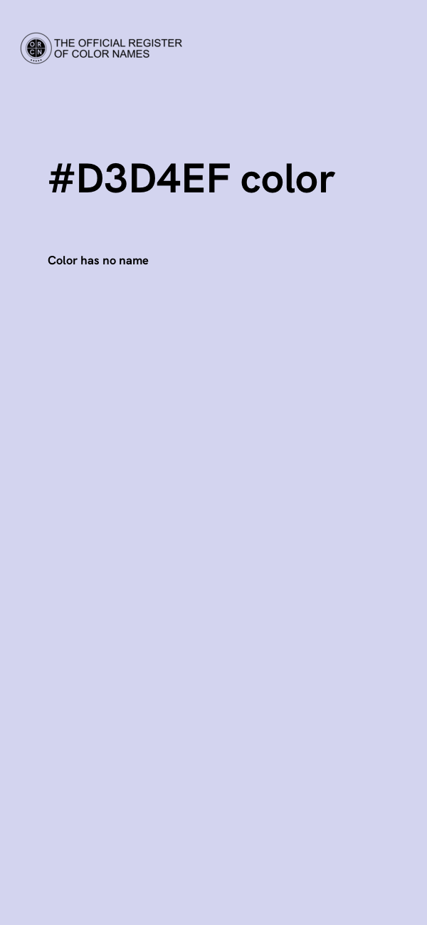#D3D4EF color image