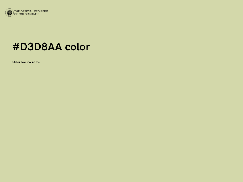 #D3D8AA color image