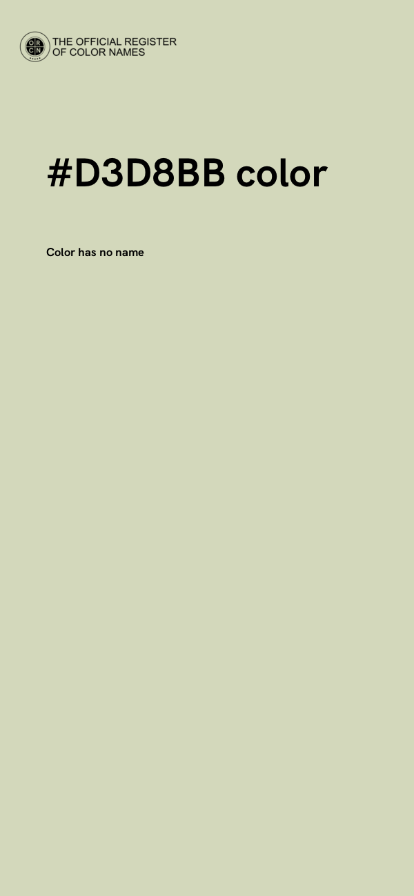 #D3D8BB color image