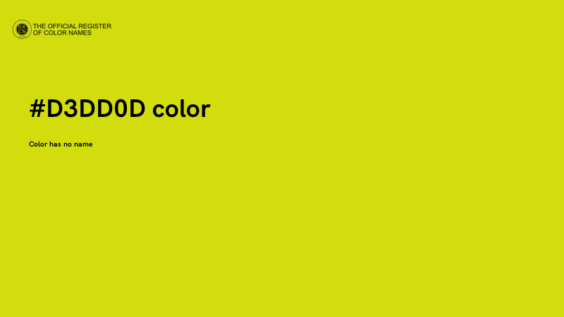 #D3DD0D color image