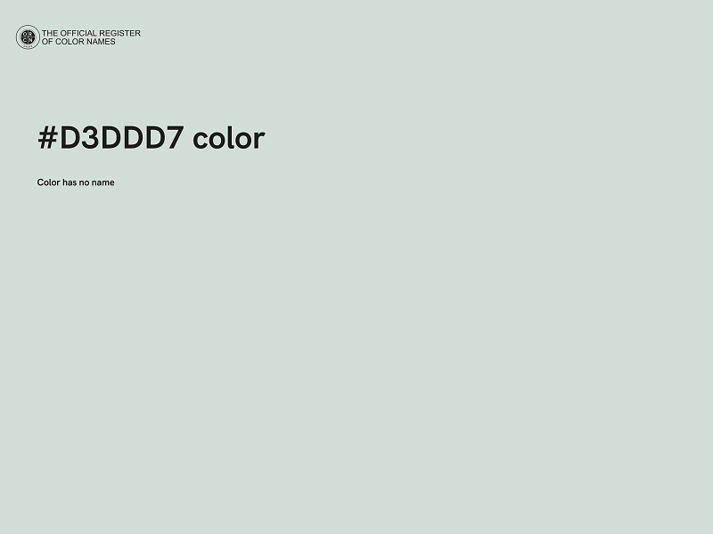 #D3DDD7 color image