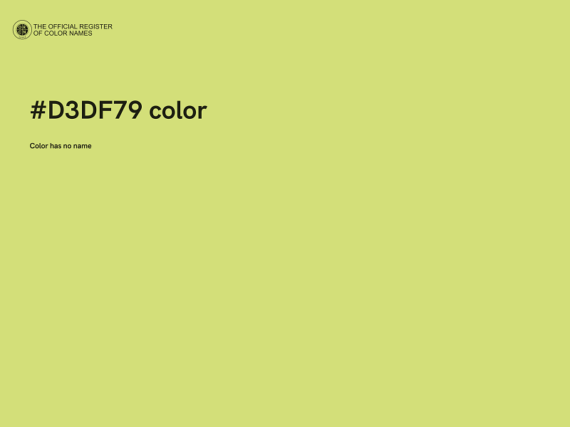 #D3DF79 color image