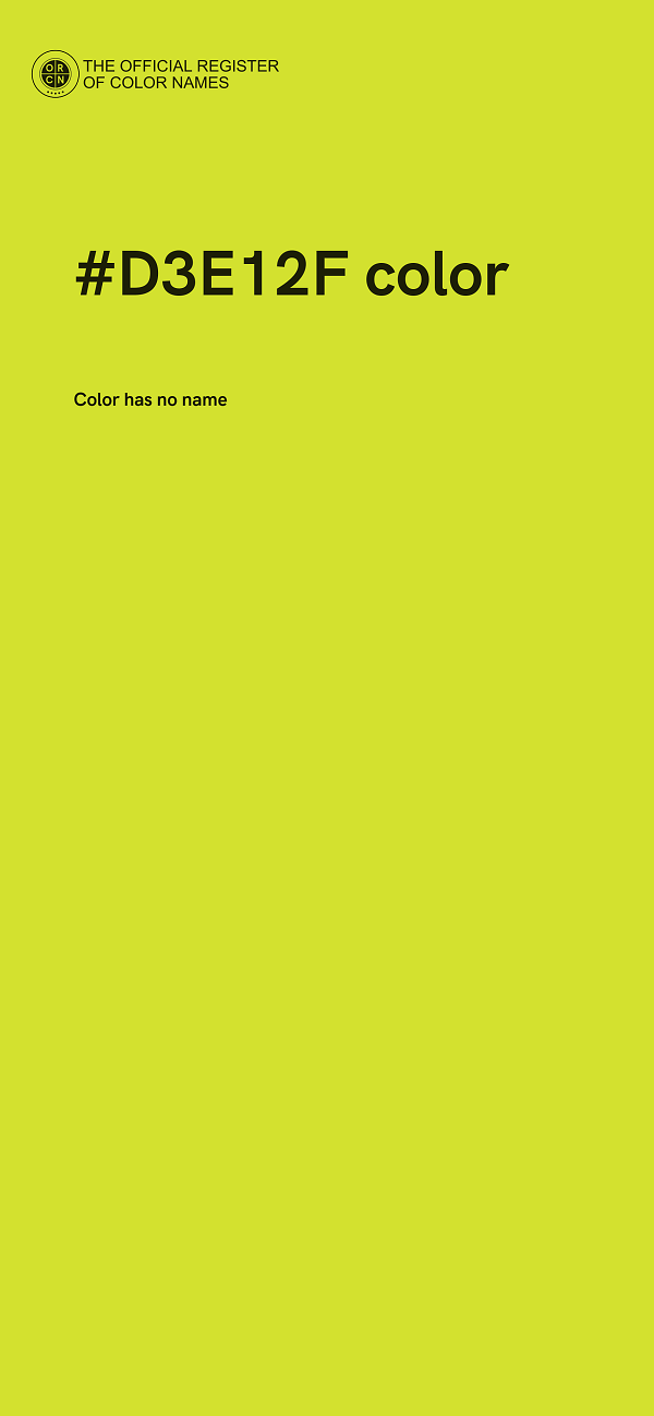 #D3E12F color image