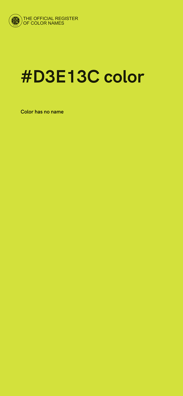 #D3E13C color image