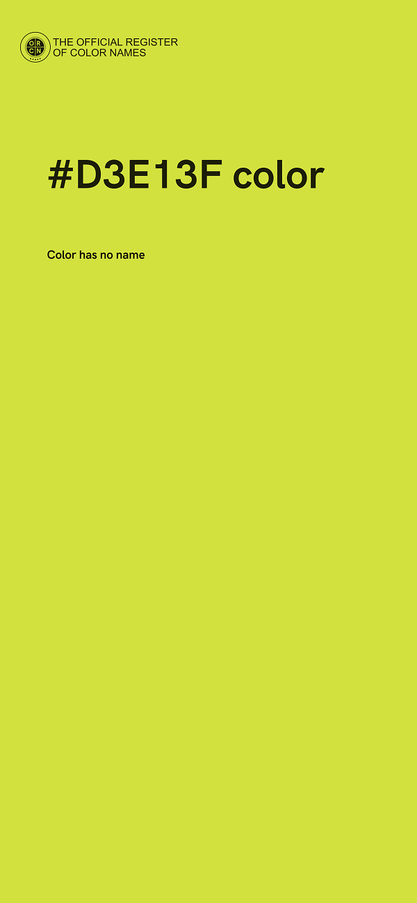 #D3E13F color image