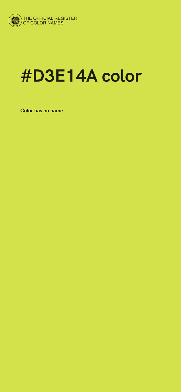 #D3E14A color image