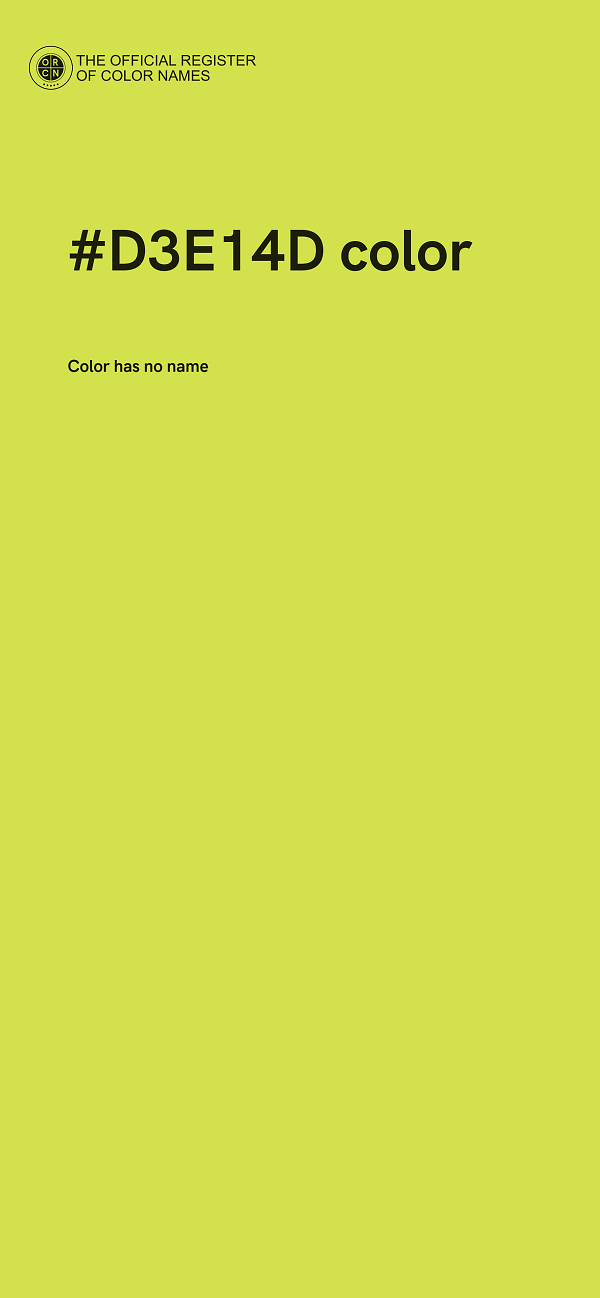 #D3E14D color image