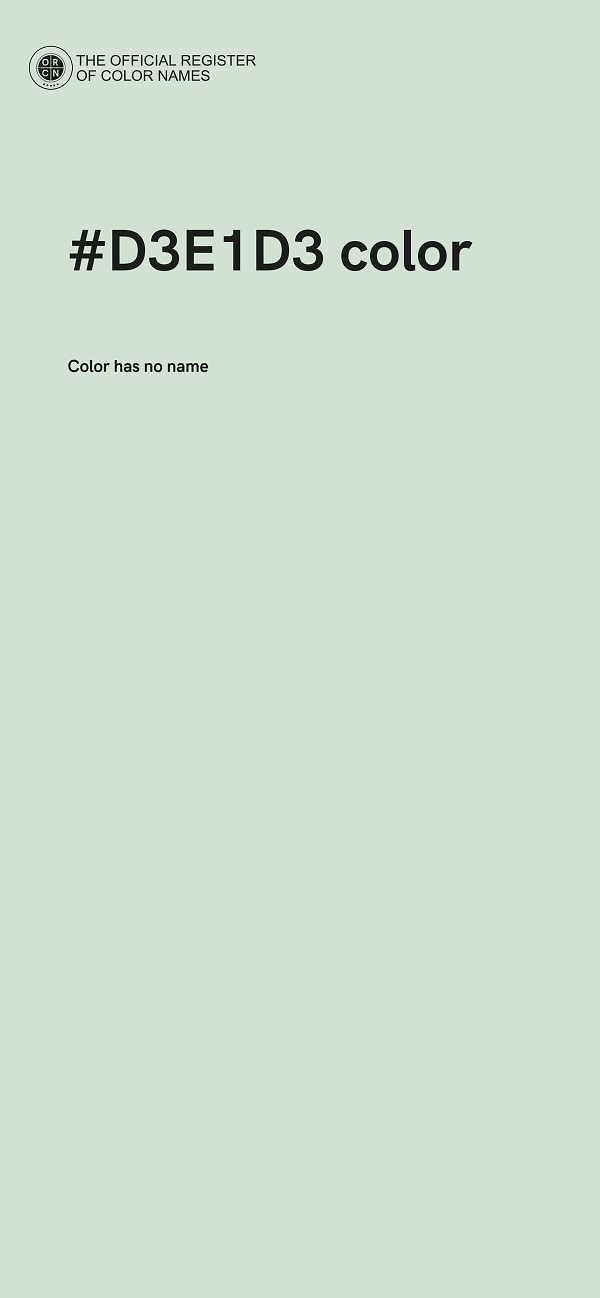 #D3E1D3 color image