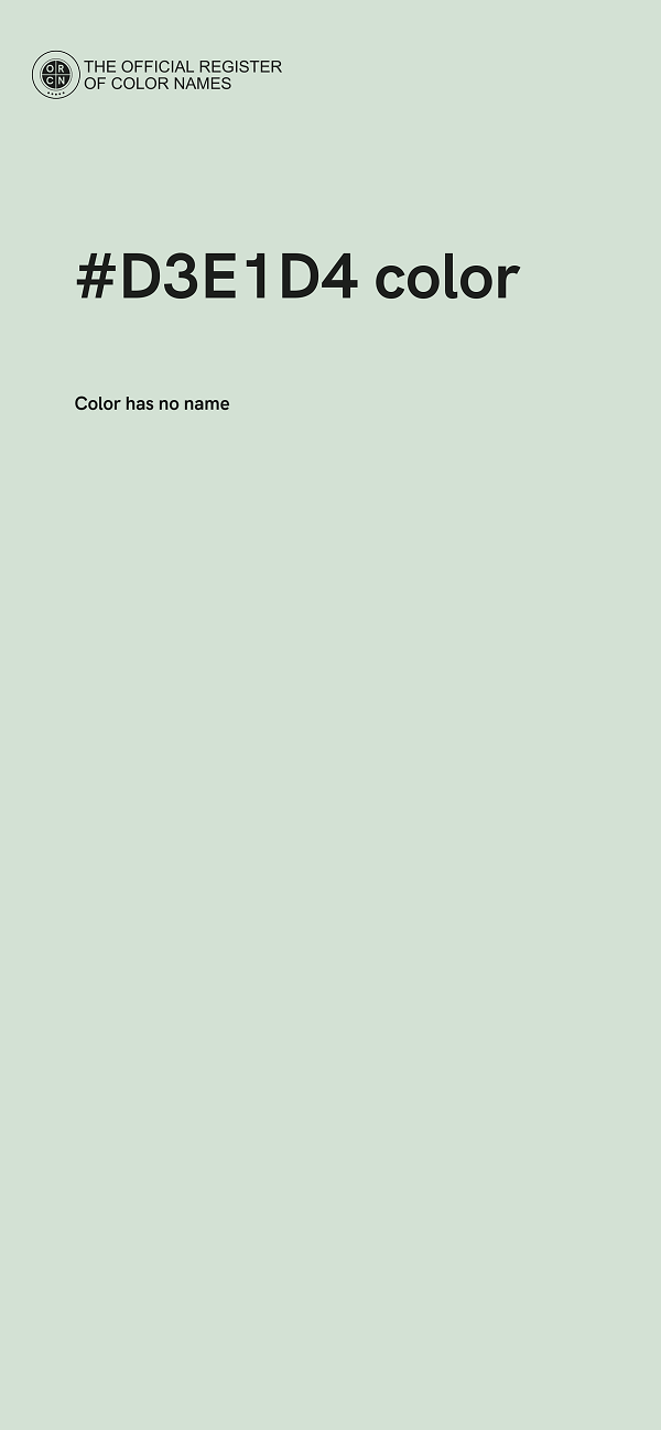 #D3E1D4 color image
