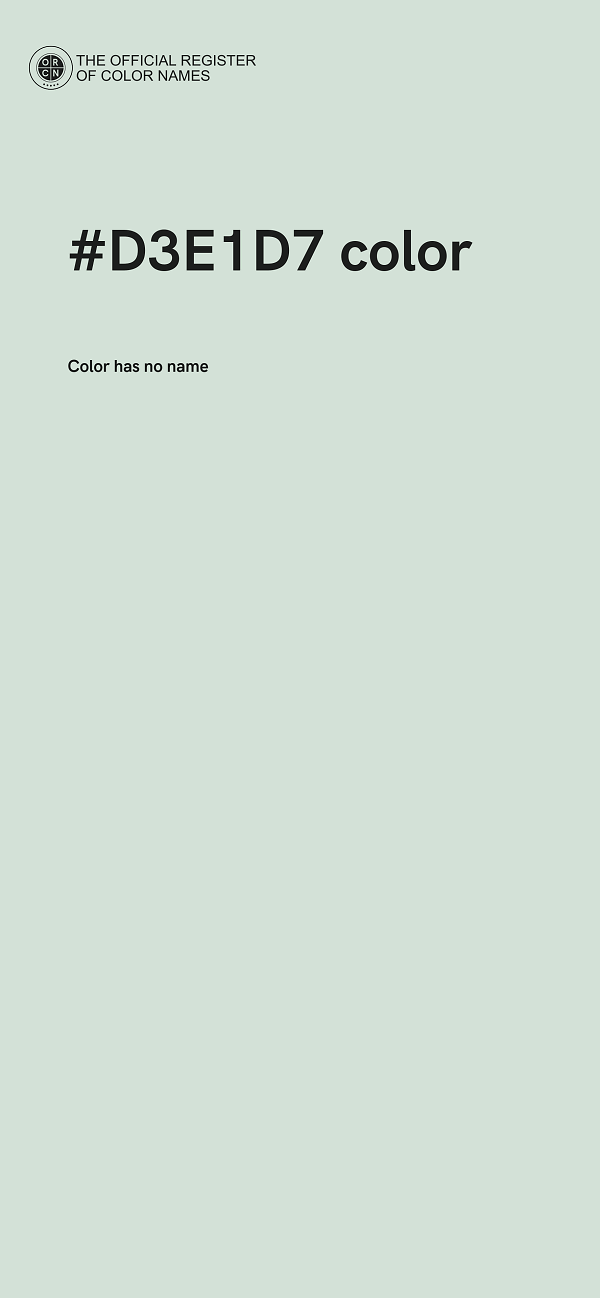 #D3E1D7 color image