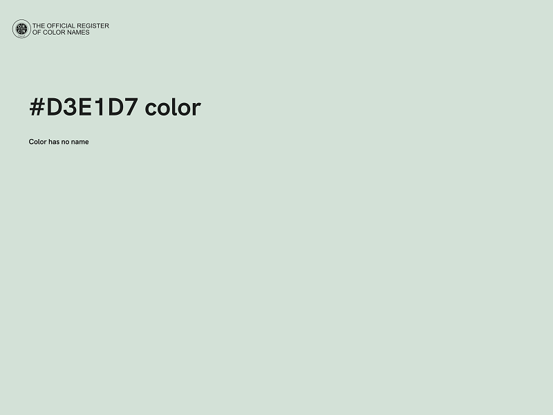 #D3E1D7 color image