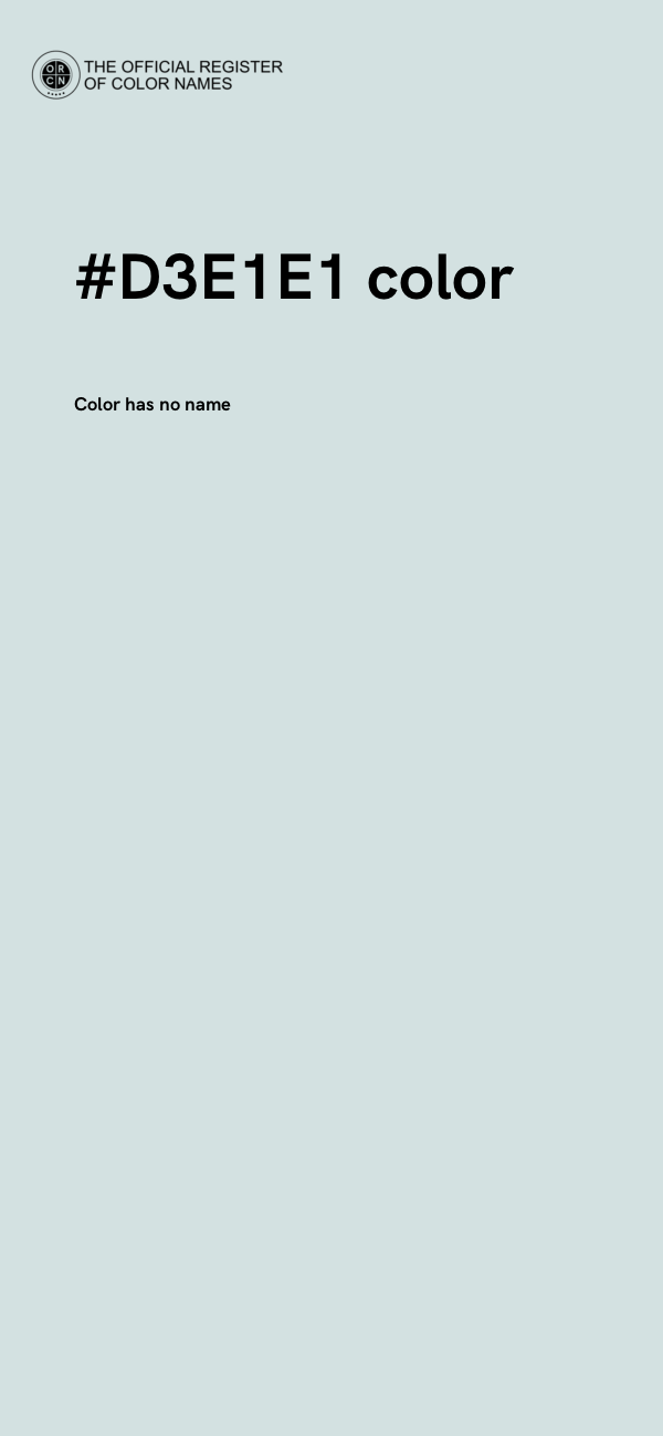 #D3E1E1 color image