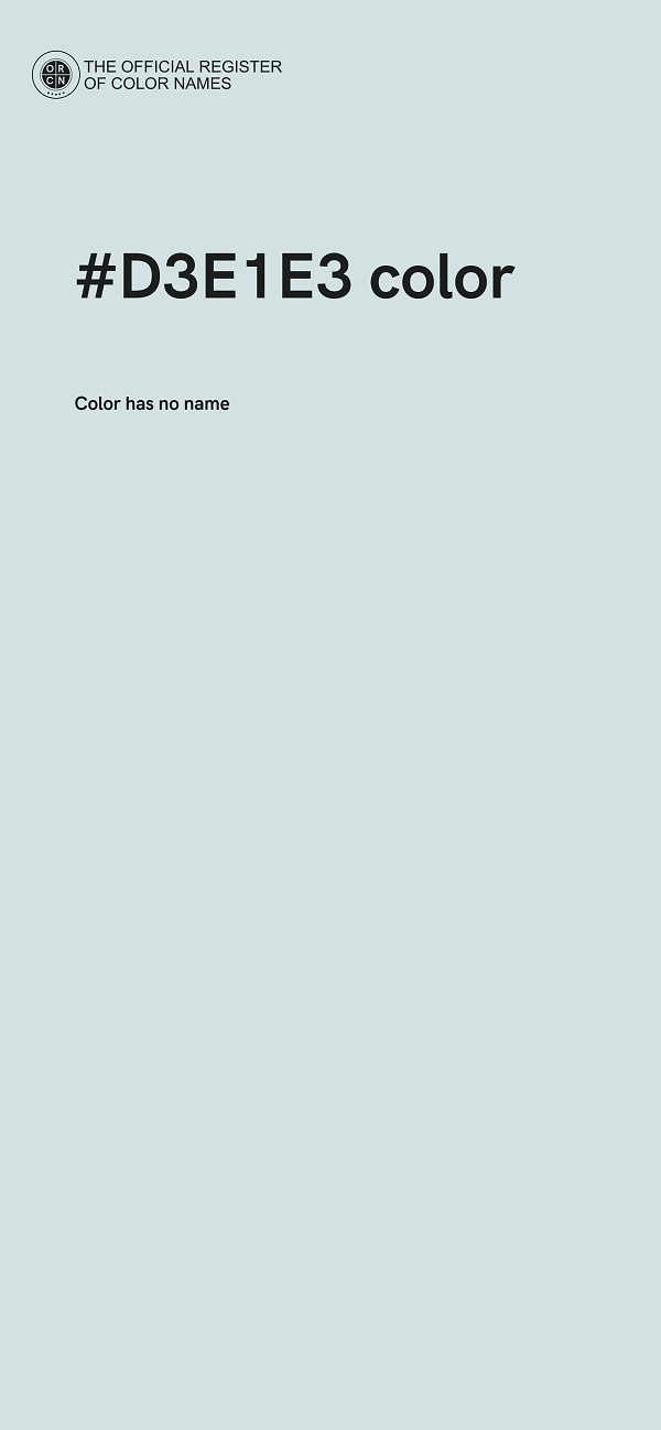 #D3E1E3 color image