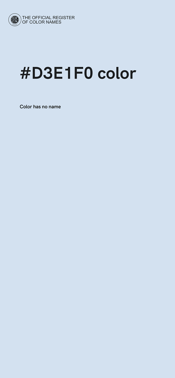 #D3E1F0 color image