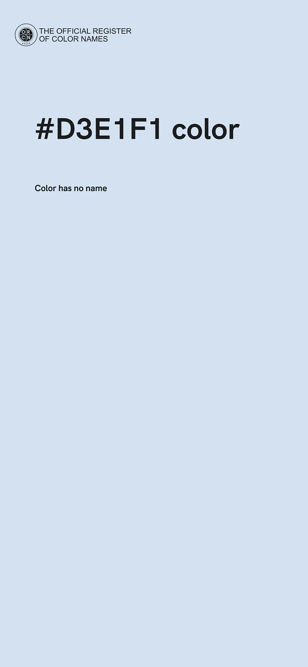 #D3E1F1 color image