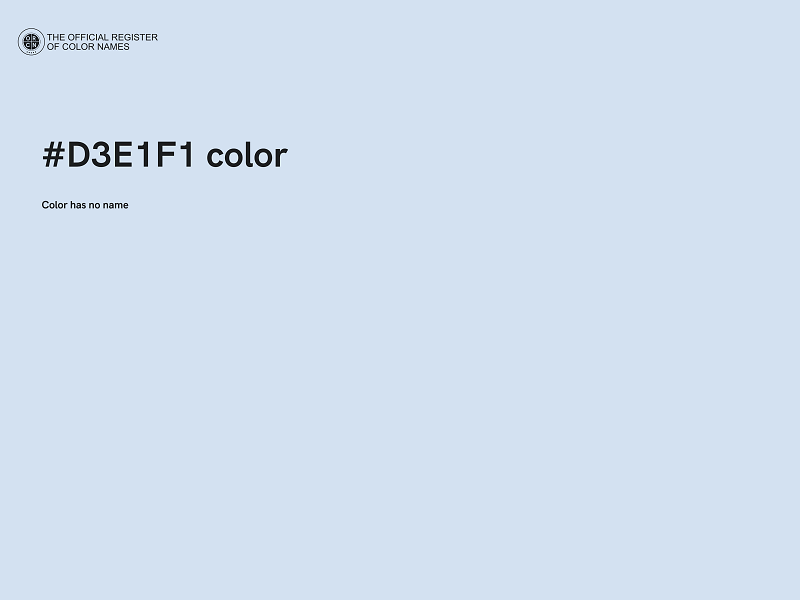 #D3E1F1 color image
