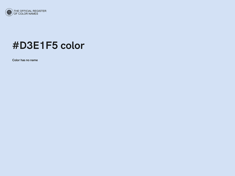 #D3E1F5 color image