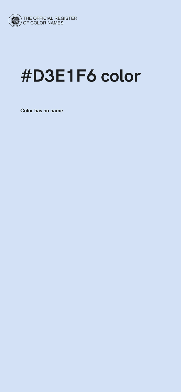 #D3E1F6 color image