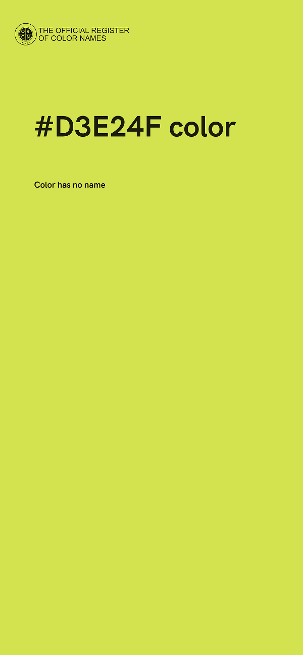 #D3E24F color image