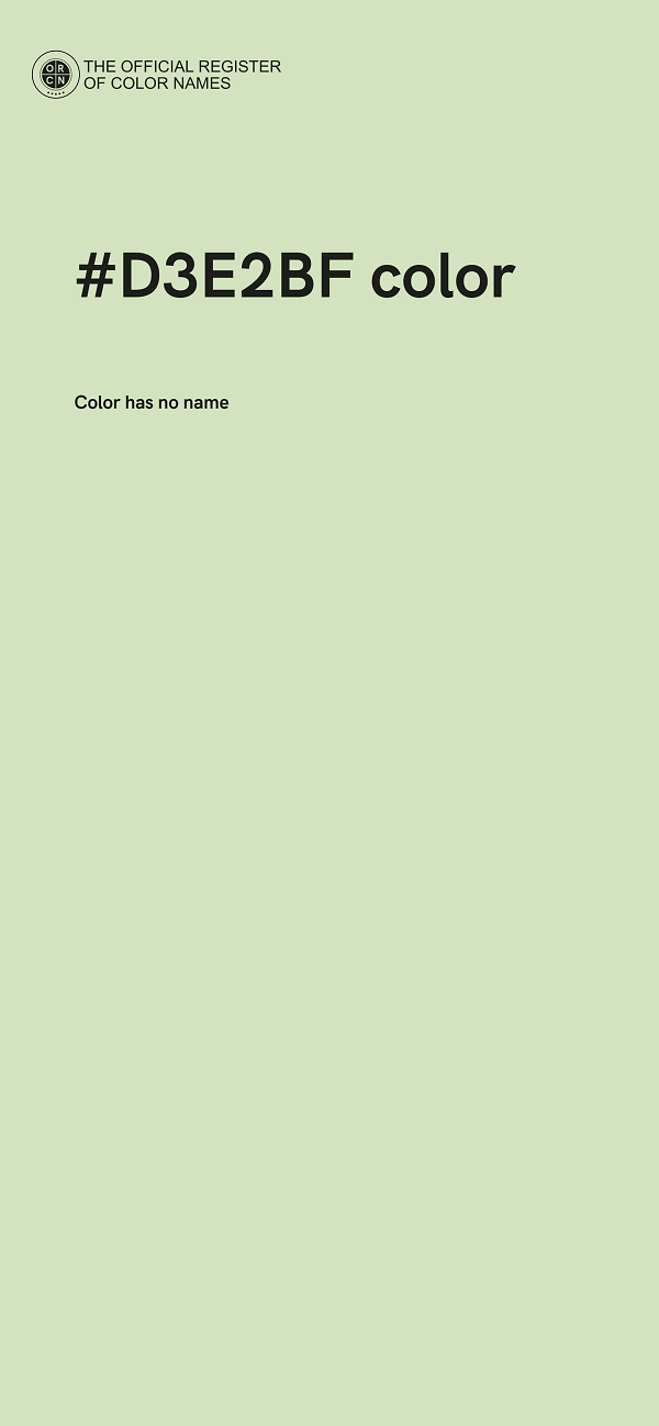 #D3E2BF color image