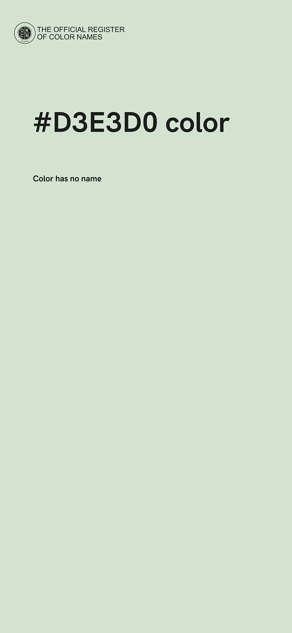 #D3E3D0 color image