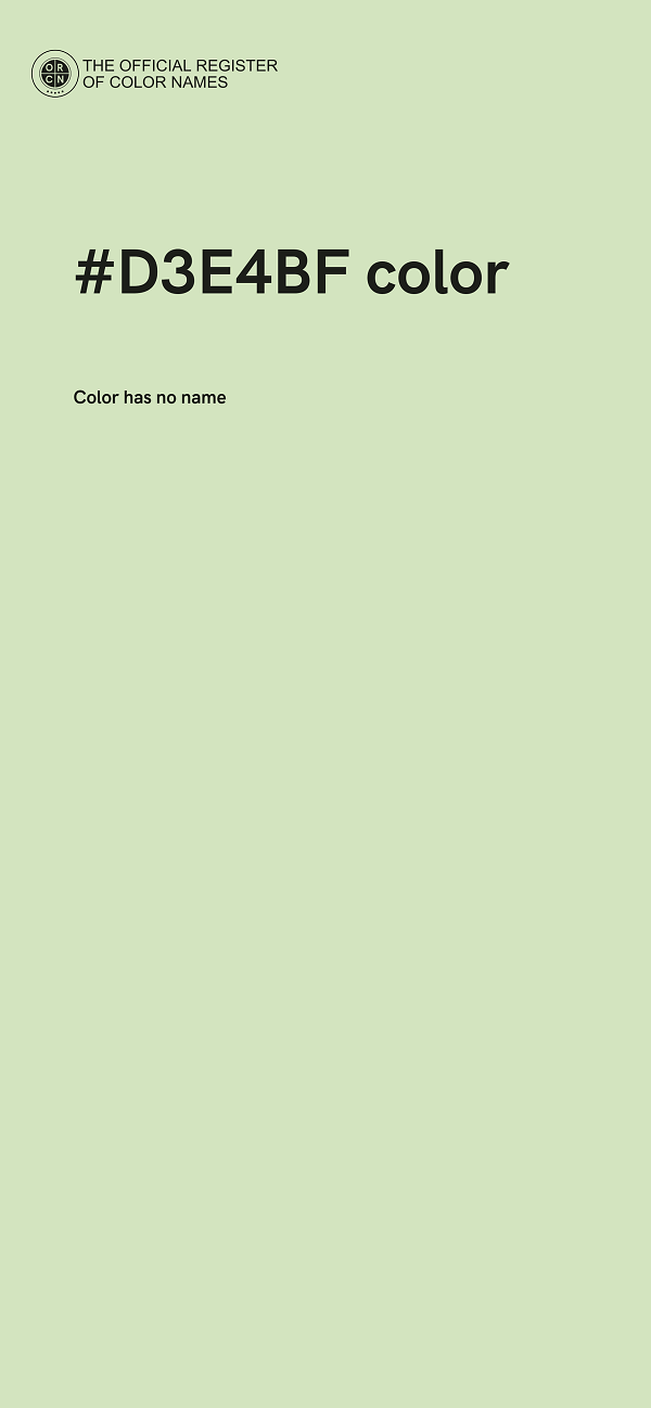 #D3E4BF color image