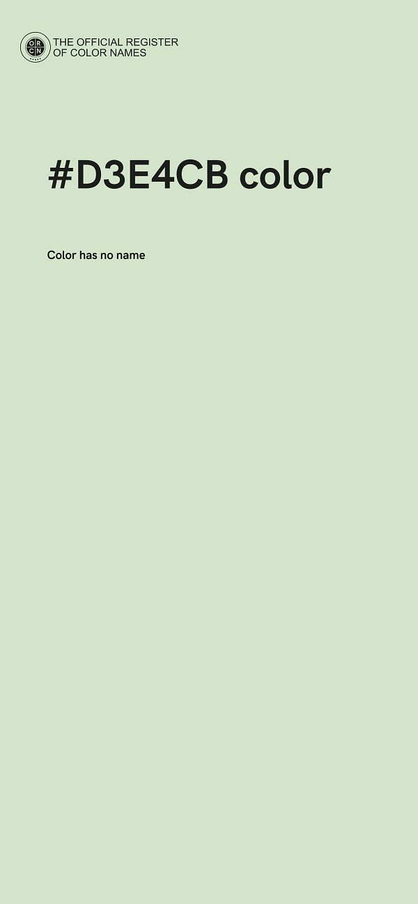 #D3E4CB color image