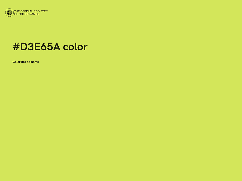 #D3E65A color image