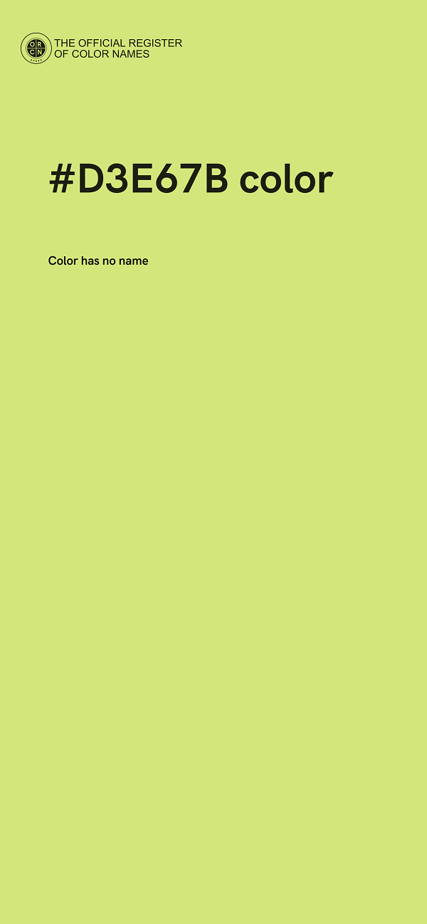 #D3E67B color image